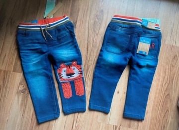 Nowe spodnie jeansy jeansowe bliźniaki 86