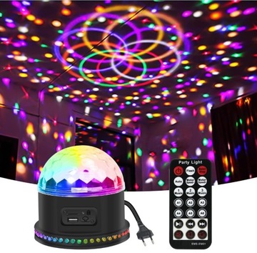 PROJEKTOR KULA DYSKOTEKOWA LED RGB DISCO REFLEKTOR