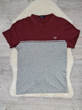 Koszulka Fred Perry Rozmiar M Burgundowa Szara