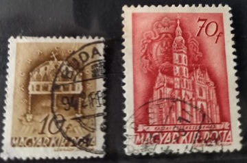 Znaczki pocztowe Węgry 1939r.z serii Kościół. 
