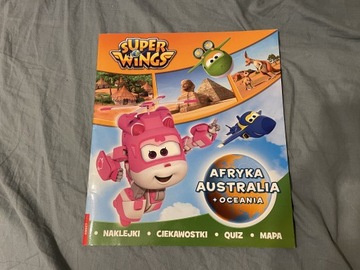 Książeczka Super Wings Afryka z naklejkami