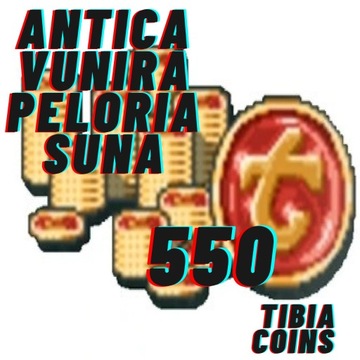 550 TIBIA COINS 550 TC ANTICA VUNIRA PELORIA SUNA