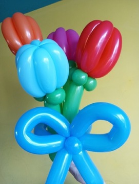 Kwiaty z balonów - bukiety 