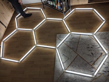 Lampa oświetlenie LED hexagon 