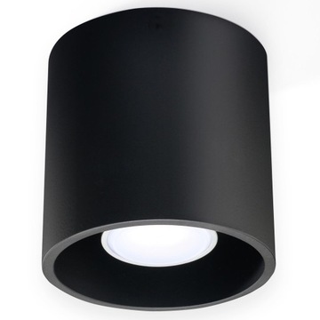 Lampa Plafon ORBIS Czarna Oprawa Sufit LED SOLLUX