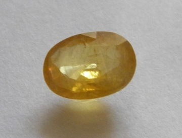 SZAFIR naturalny, ŻÓŁTY 1,23 ct. owal 7,5x5,7mm