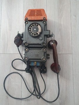 Stary telefon górniczy kopalniany przemysłowy vintage industrial PRL