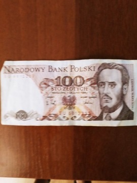 Banknot polski PRL 100zl papierowy