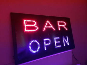 BAR OPEN 82 X 47 CM ZEWNĘTRZNA LED REKLAMA 