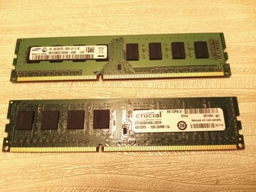 2xDDR3 8Gb 2kości po 4Gb Samsung i Crucial