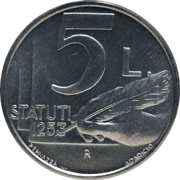 San Marino 5 lire 1991, KM#263