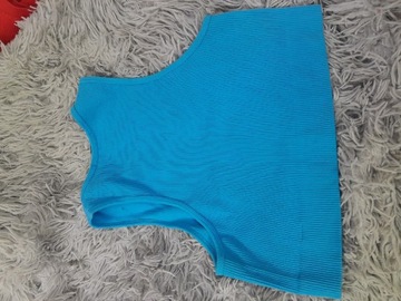 Niebieski sportowy crop top elastyczny dunnes m/l