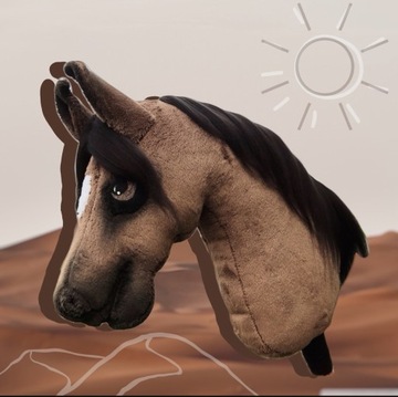 Hobby Horse konik na kiju koń arabski arab A4 realistyczny premium