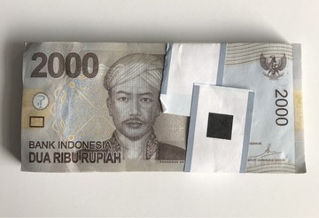 100 szt x Indonezja 2000 Rupiah UNC 2015 Paczka