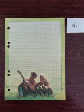 Karteczka do segregatora z lat '90- różne 