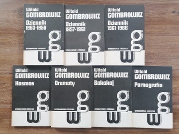 Witold Gombrowicz - zestaw 7 książek