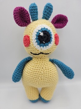 Amigurumi wesoły POTWOREK monster maskotka HandMAd