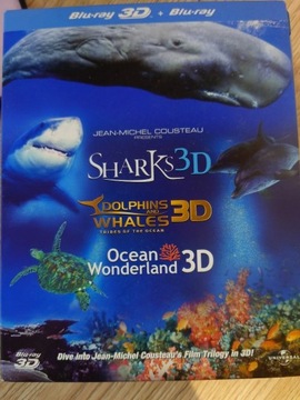 Sharks,Dolphins Whales,Ocean Wonderland blu-ray 3D