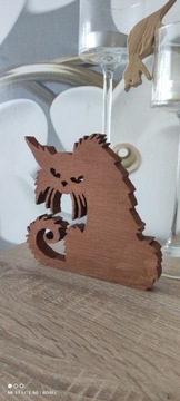 Kot, kocur z drewna 