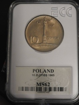 R-G Polska 10zł. 1965 Kolumna