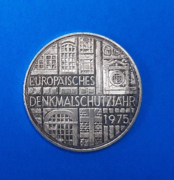 Niemcy 5 Marek Ochrona zabytków 1975, Srebro 0,625