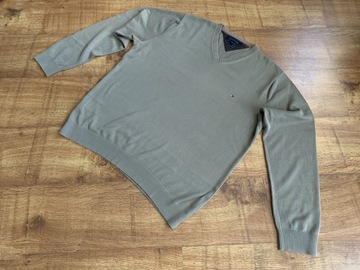 Sweter męski Tommy Hilfiger rozmiar XL beżowy 