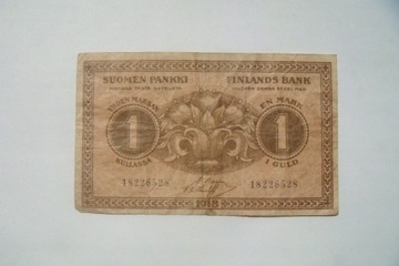 BANKNOT  FINLANDIA 1 GULD 1918 r.