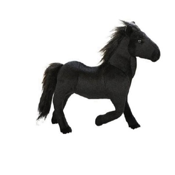 Pluszowy czarny koń 50 cm pluszak zabawka 