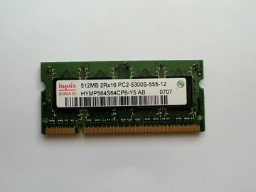 Hynix DDR2 512MB 2RX16 PC2-5300S-555-12