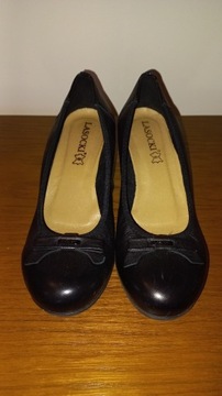 Czółenka Lasocki 37 buty damskie skórzane czarne