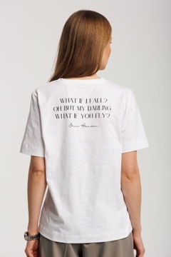 T-Shirt z napisem "What If", Rozmiar L