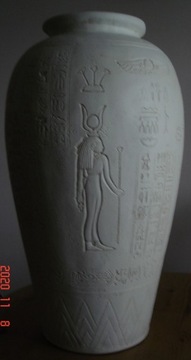 Wazon/waza styl staroegipskim wys.66cm kolor ecru