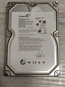 Dysk twardy Seagate 750GB SATA 3,5" ST3750528AS