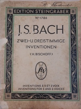 nuty J.S.Bach Zwei-U. Dreisrimmige inventionen
