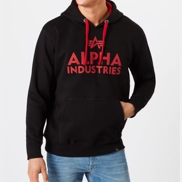 Alpha Industries bluza z kapturem r. S czarna