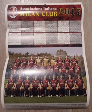 AC Milan 2017 - unikat, duży kalendarz Milan Club