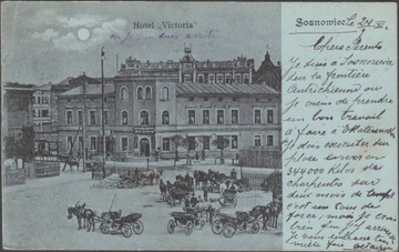 Sosnowiec Hotel Victoria obieg 1905