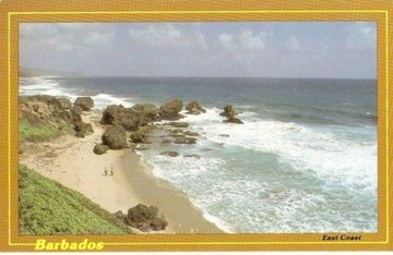 Widokowka z Barbados. Wschodnie wybrzeże wyspy.
