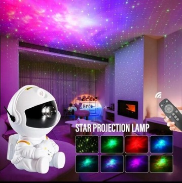 Projektor gwiazd , astronauta , Galaxy , noc 