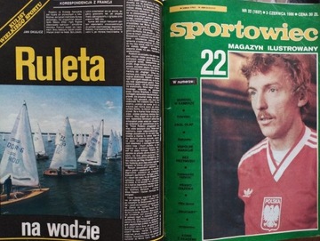 czasopismo Sportowiec z 1986 r oprawiony rocznik