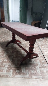 Ławo-stół drewno lite toczone 