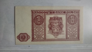 Banknot 1 złoty 1946 - PRL
