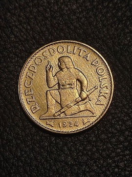Stara moneta z rycerzem 1924 rok Polska wykopki monet