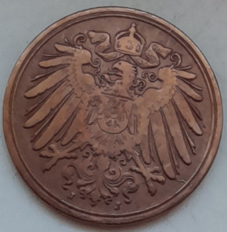 Cesarstwo Niemieckie 1 fenig,  1906 J