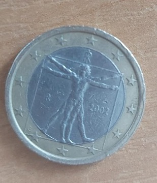 1 euro, 2002, Leonardo da Vinci