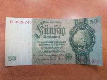 Banknot Niemcy 50 Marek 1924 r. Seria - R