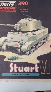 Mały Modelarz czołg STUART VI 3/90