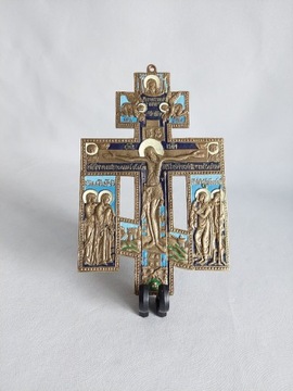 Krzyż prawosławny mosiądz 