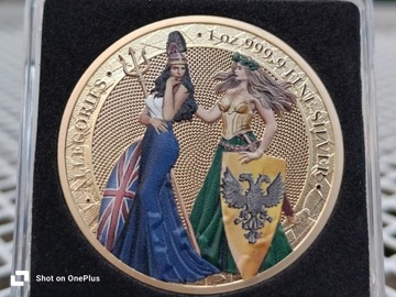 Srebrna moneta Germania i Britannia 2019 gold 1 oz