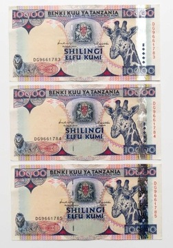 Banknot 10000 szylingów Tanzania 1997 P.33 rzadki